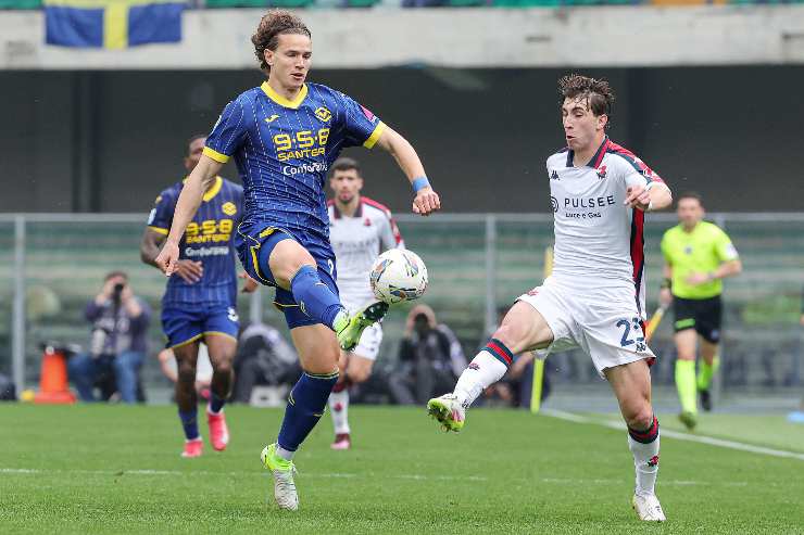 Ghilardi in azione con il Verona