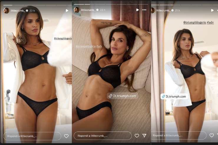 Elisabetta Canalis in lingerie