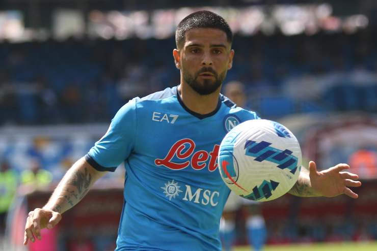 Lorenzo Insigne con la maglia del Napoli