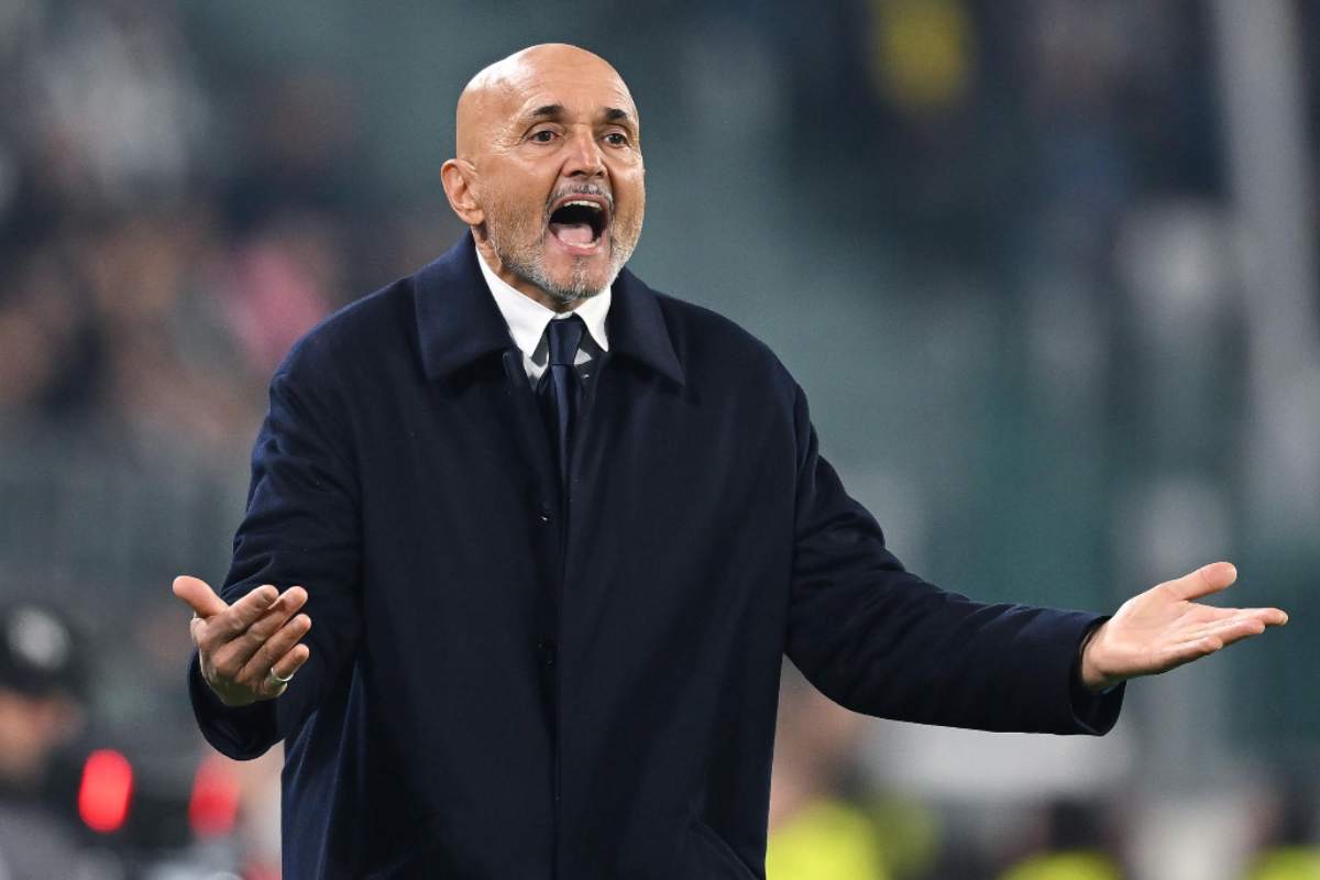 Luciano Spalletti urla in panchina