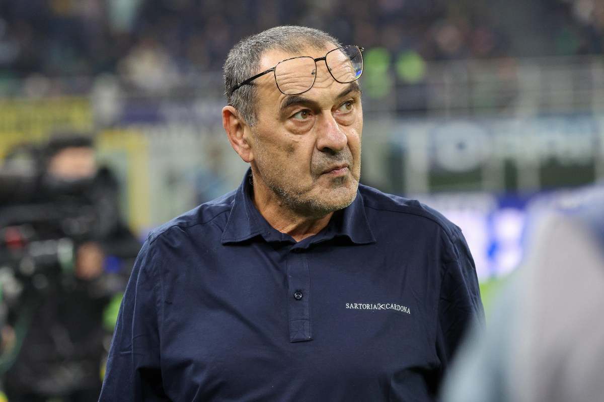 Maurizio Sarri in primo piano