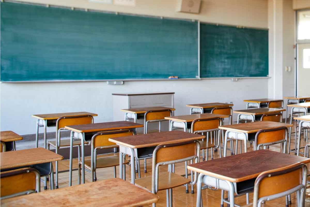 Un'aula di una scuola