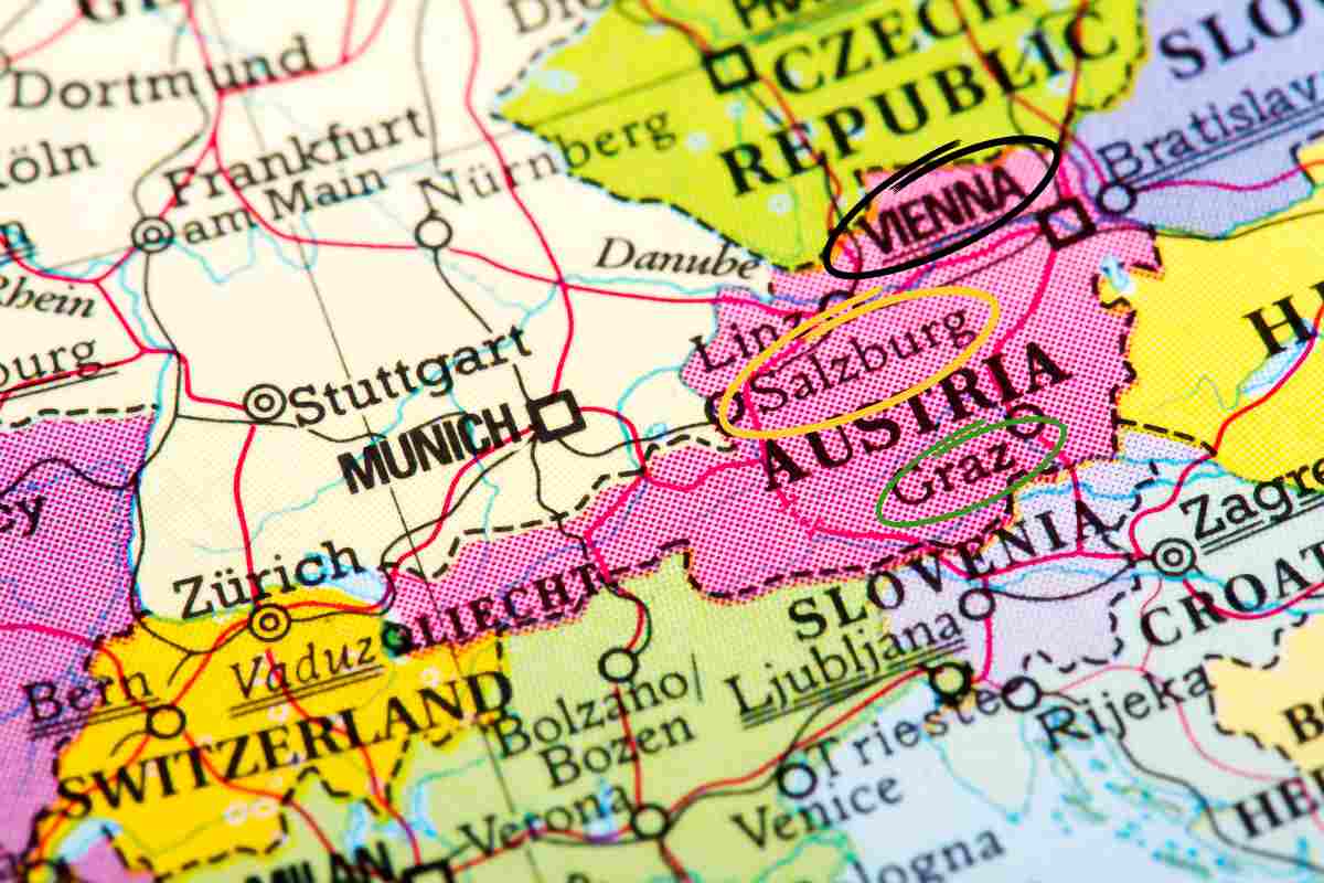 La Cartina dell'Austria