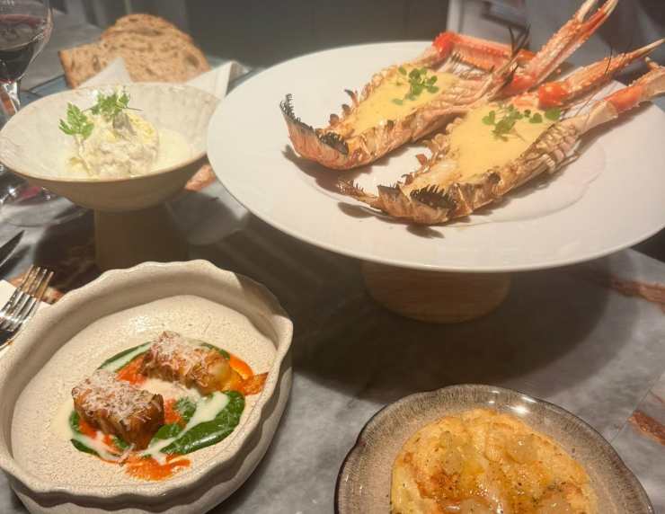 Alcune portate presenti nel menu de La Cantalupa 