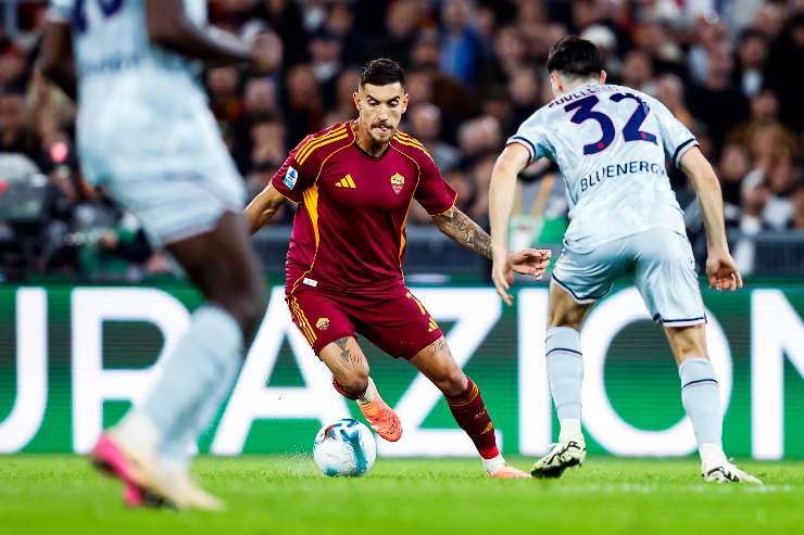 Lorenzo Pellegrini in azione con la Roma