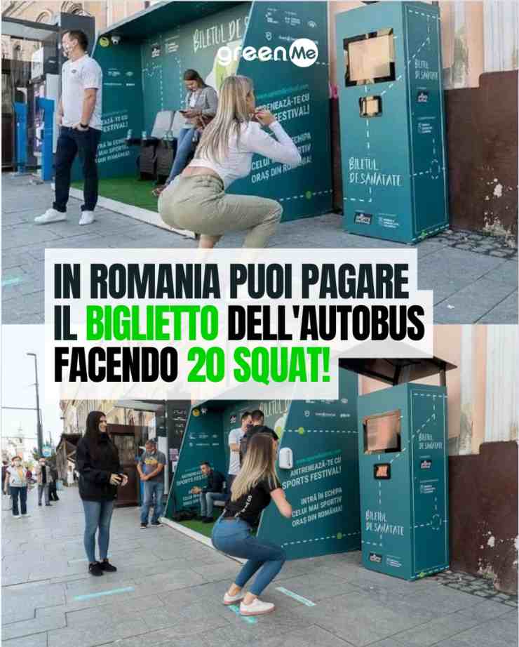 Due ragazze eseguono squat davanti ad una macchinetta
