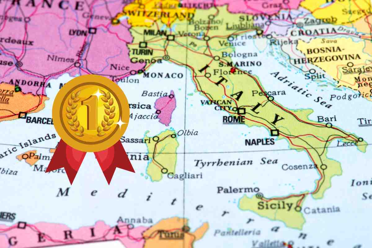 Una piantina dell'Italia