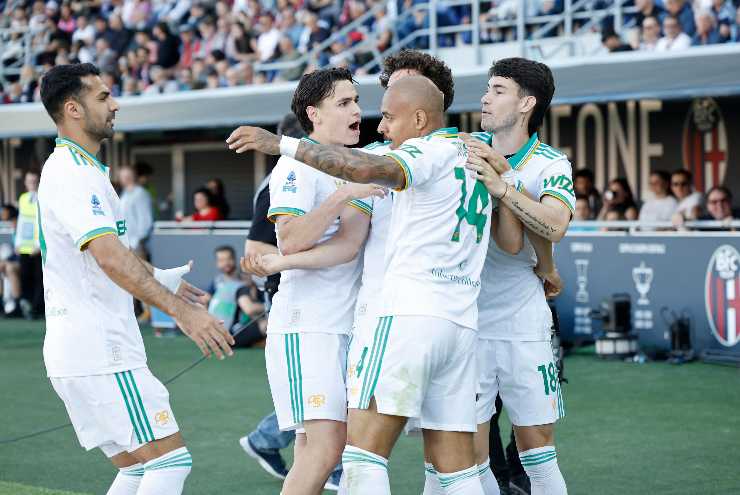 La Roma esulta dopo le reti