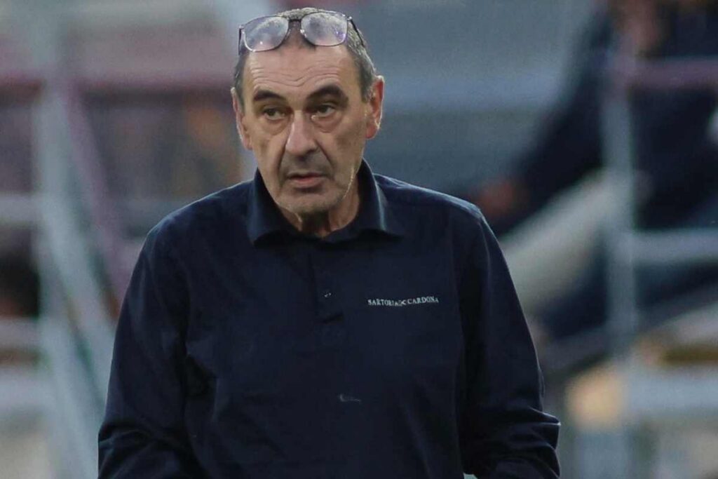 Maurizio Sarri in primo piano