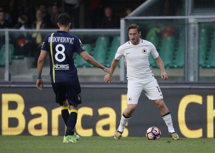 Francesco Totti in azione ai tempi della Roma